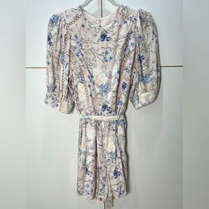 Express Short Sleeve Floral Romper